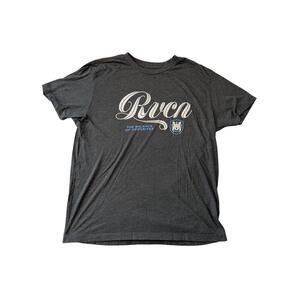 RVCA Slim Fit, Vintage Dye; Men's T-Shirt, size Large, Gray & Blue; Surfer